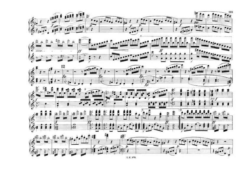 c小调第五交响曲“命运” Scharwenka Symphony No.5 in c Minor Op.67钢琴谱