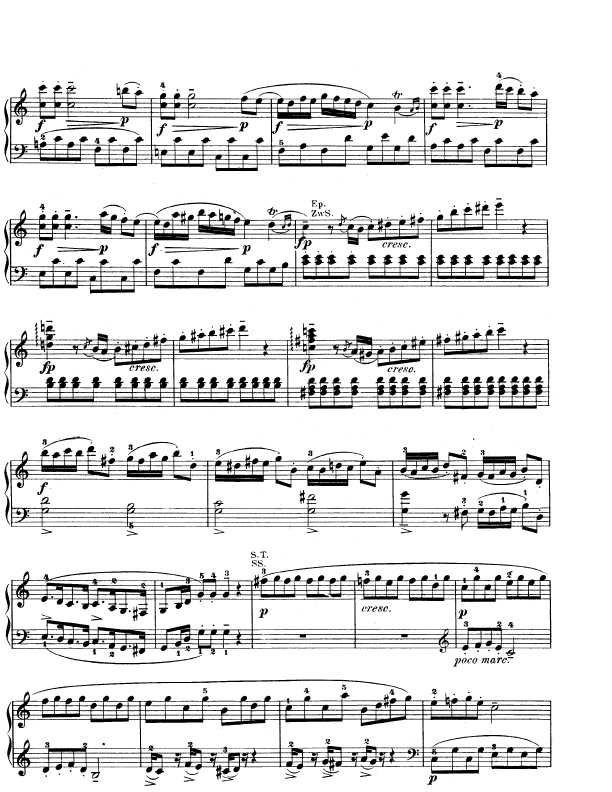 Mozart钢琴谱