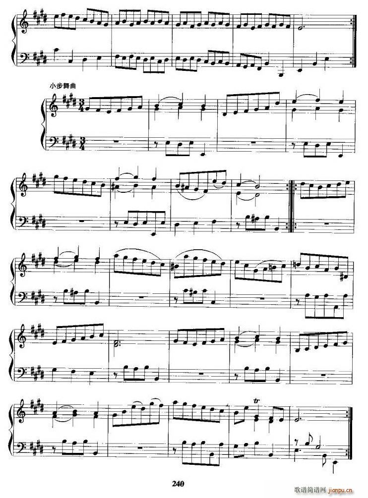 未知 《第六法国组曲》简谱