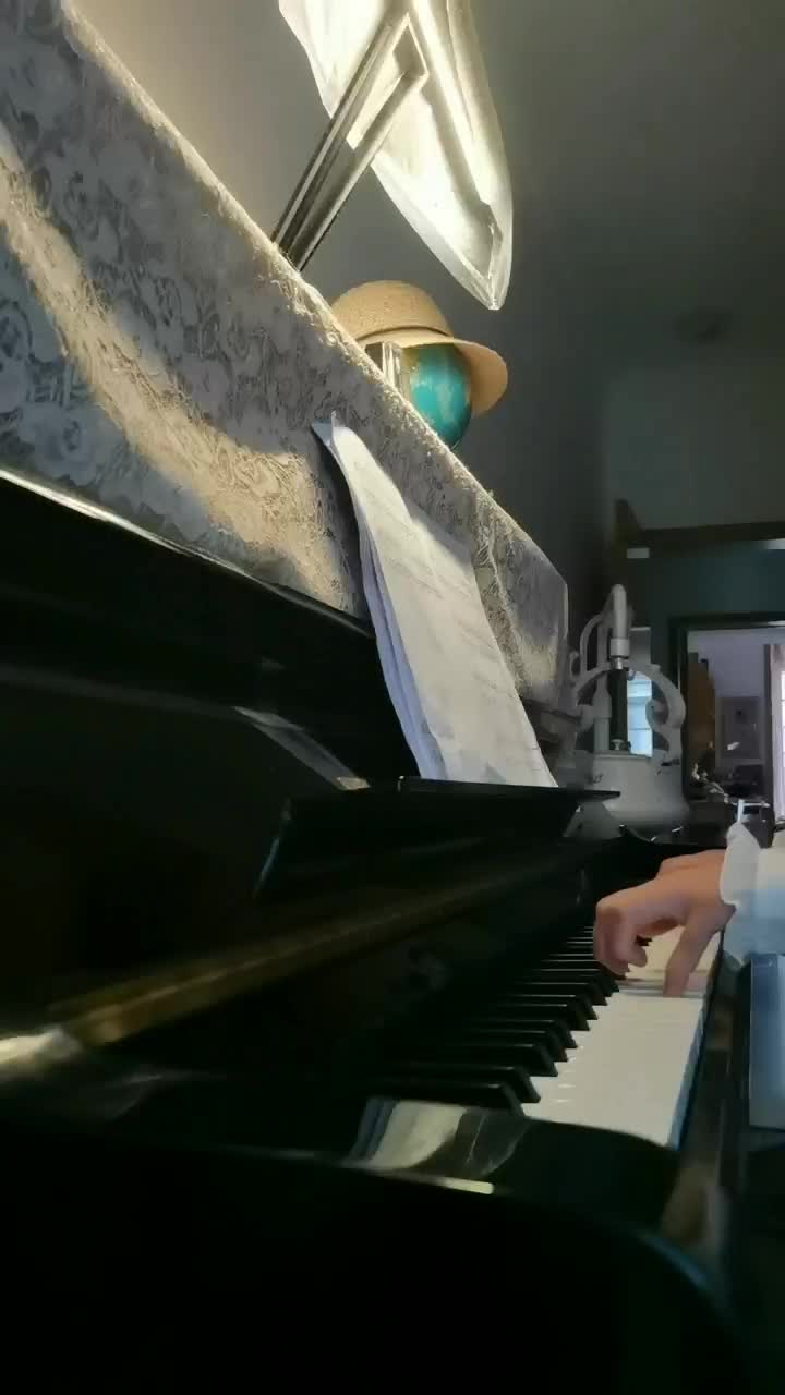 自学钢琴《四小天鹅舞曲》，还不是很快。
t